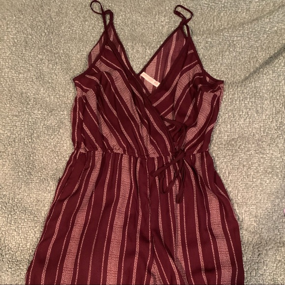 Target maroon long wide leg jumpsuit - Picture 1 of 2